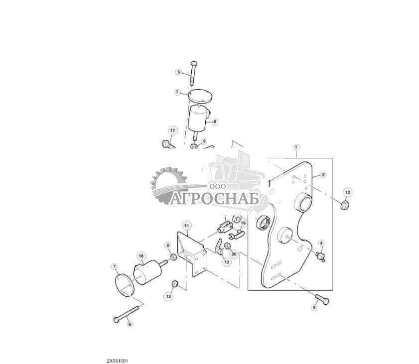 Соленоид, управление стопорной собачкой, трансмиссия IVLOC™ 